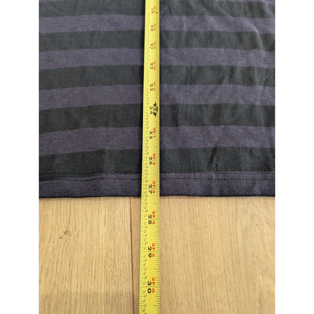 VTG Mickey Unlimited Mouse Disney Men Large Striped T Shirt Purple Black USA - Picture 4 of 8